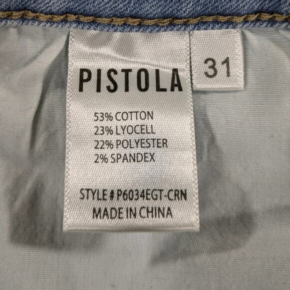 Pistola Distressed High Rise Skinny GUC $148 Size 31   J1316 - Picture 7 of 8